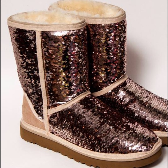 champagne sequin uggs